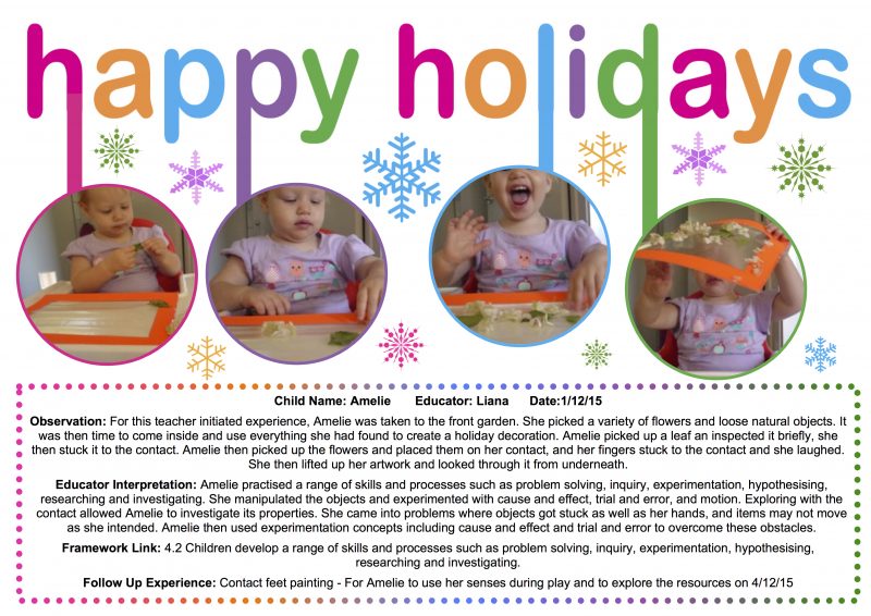 Holiday Assessment Of Learning
