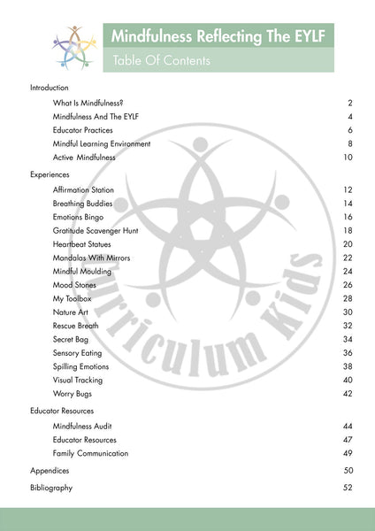 Mindfulness Reflecting The EYLF V2.0